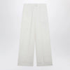 The Frankie Shop Brickell white wool-blend trousers