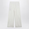 The Frankie Shop Brickell white wool-blend trousers