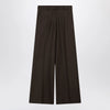 The Frankie Shop Brown Brickell flannel trousers