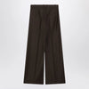 The Frankie Shop Brown Brickell flannel trousers