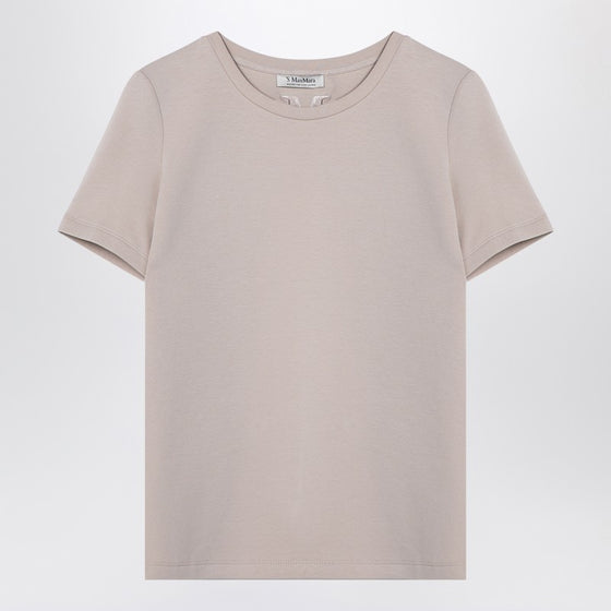 S Max Mara Écru cotton-blend T-shirt