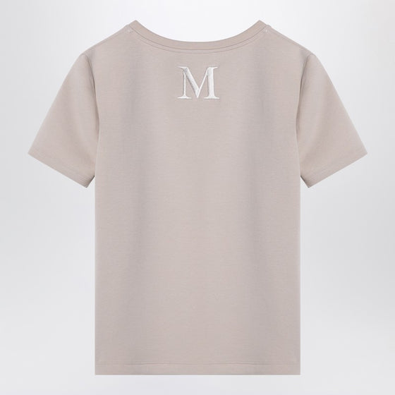 S Max Mara Écru cotton-blend T-shirt