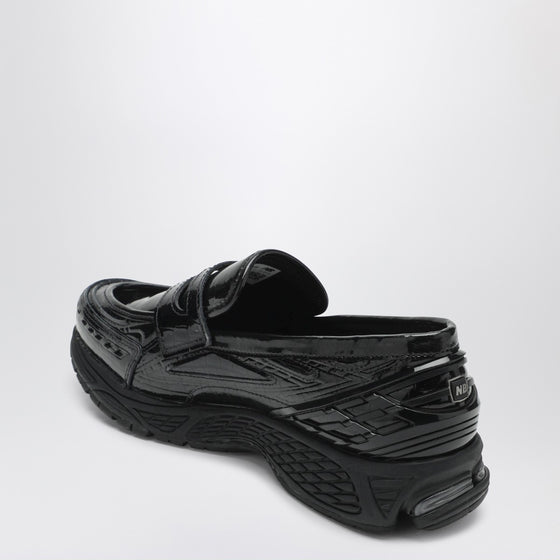 New Balance 1906L patent leather loafer-style black sneakers