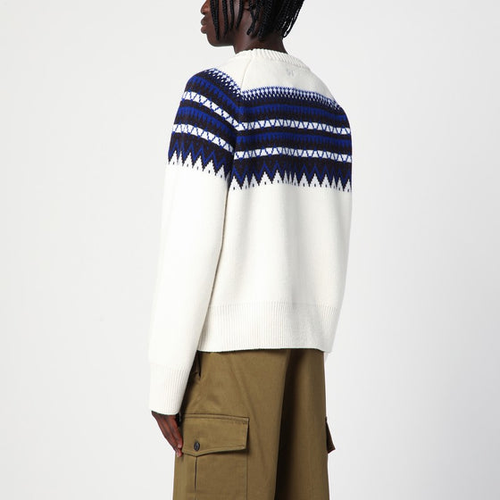 Wales Bonner Ivory/blue Mist Fair Isle jumper