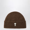 Ami Paris Ami de Coeur brown wool beanie