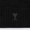 Ami Paris Ami de Coeur black wool hat
