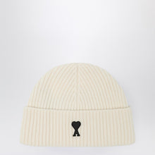  Ami Paris White wool Ami De Coeur beanie