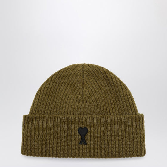 Ami Paris Ami de Coeur bronze wool hat