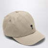 Ami Paris Ami De Coeur beige baseball cap