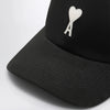 Ami Paris Black Ami De Coeur baseball cap
