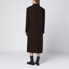 Dunst Brown single-breasted wool-blend coat