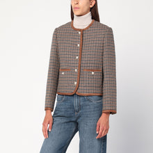  Dunst Brown checked tweed jacket