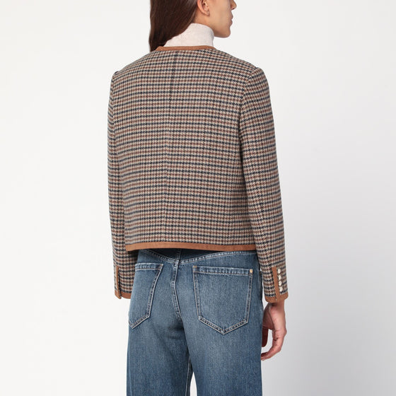 Dunst Brown checked tweed jacket
