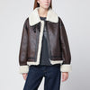 Dunst Brown faux-leather shearling-effect coat