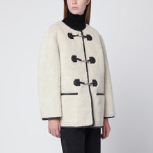  Dunst Cream shearling-effect fabric jacket