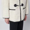 Dunst Cream shearling-effect fabric jacket
