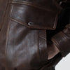 Dunst Brown leather bomber jacket