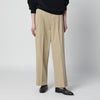 Dunst Beige double-pleat trousers in cotton blend