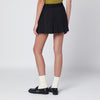 Dunst Navy blue striped pleated mini skirt
