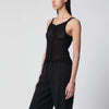 Dunst Black linen and cotton tank top