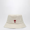 Ami Paris Ami de Coeur Hat in cream colour
