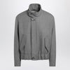Ami Paris Grey/ivory bomber jacket in wool blend