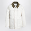 Ami Paris Ivory padded worker cotton jacket