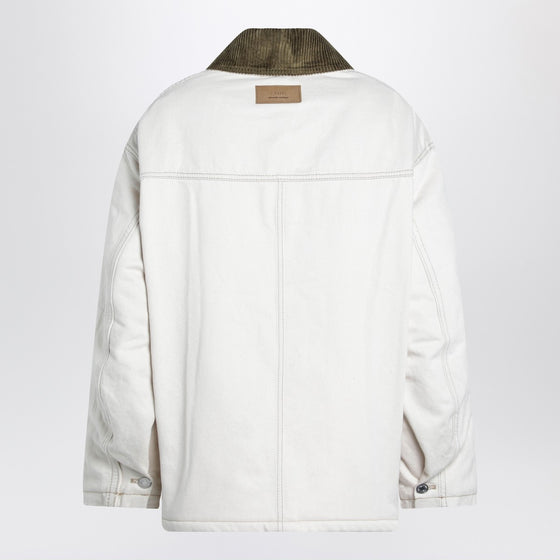 Ami Paris Ivory padded worker cotton jacket