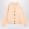 Ami Paris Light beige wool cardigan Ami De Coeur