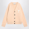 Ami Paris Light beige wool cardigan Ami De Coeur