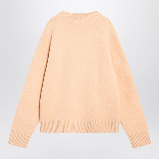 Ami Paris Light beige wool cardigan Ami De Coeur