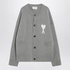 Ami Paris Grey wool cardigan Ami De Coeur