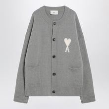 Ami Paris Grey wool cardigan Ami De Coeur