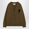 Ami Paris Ami De Coeur bronze cardigan