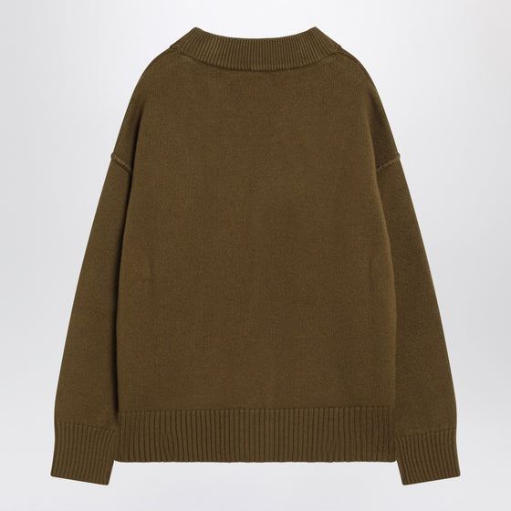 Ami Paris Ami De Coeur bronze cardigan