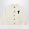 Ami Paris White Ami De Coeur cardigan