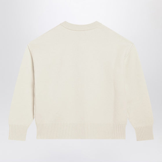 Ami Paris White Ami De Coeur cardigan