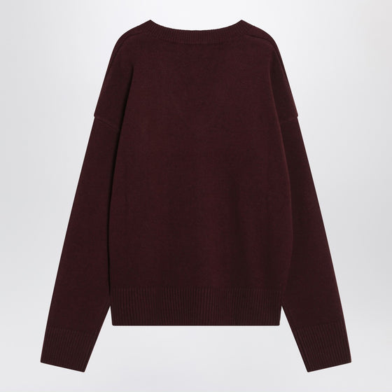 Ami Paris Cherry-coloured wool and cashmere sweater Ami De Coeur
