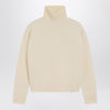 Ami Paris Ivory Ami De Coeur turtleneck sweater
