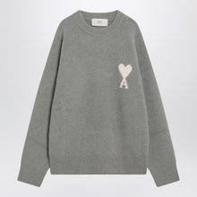  Ami Paris Grey wool blend sweater Ami De Coeur