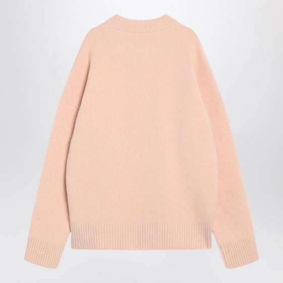 Ami Paris Powder pink wool blend sweater Ami De Coeur