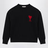 Ami Paris Black wool sweater Ami De Coeur