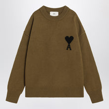  Ami Paris Bronze Ami De Coeur wool jumper