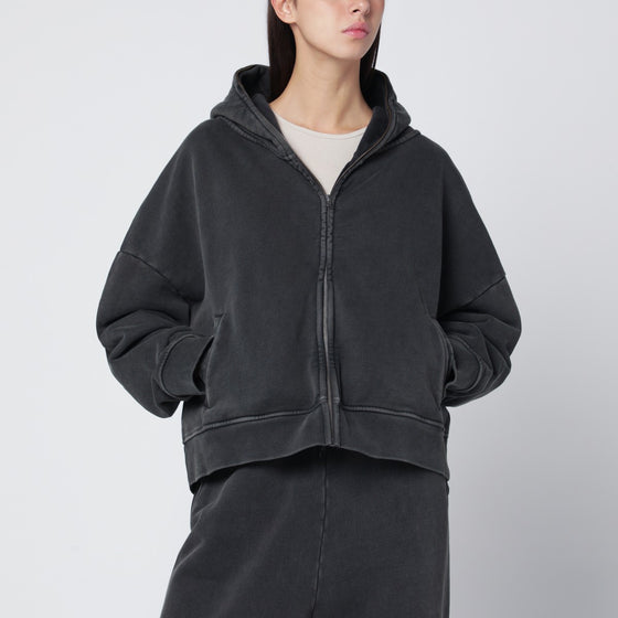 Entire Studios Black washed zip hoodie