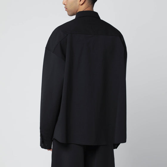Entire Studios Black wool-blend shirt