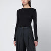 Entire Studios Black crewneck cotton-blend top