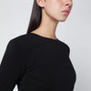 Entire Studios Black crewneck cotton-blend top
