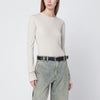 Entire Studios White crewneck cotton-blend top