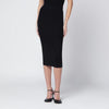 Entire Studios Black viscose-blend midi skirt