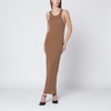 Entire Studios Sand-colored sleeveless cotton-blend dress